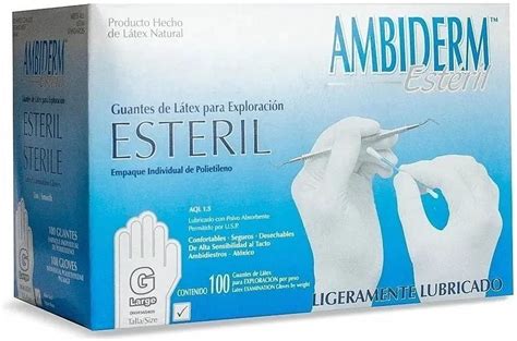 AMBIDERM Guante ESTÉRIL Caja C 100 PZAS Amazon mx Herramientas y