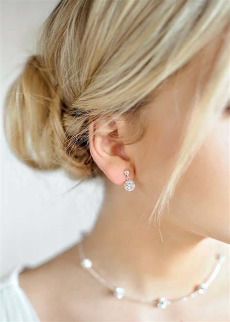 Boucles D Oreilles Mariage En Cristal Princesse D Un Jour