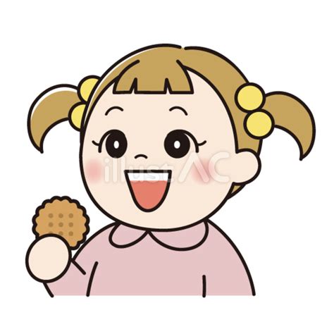 お菓子を食べる子ども3イラスト No 23783277／無料イラストフリー素材なら「イラストac」