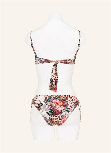 Watercult Bralette Bikini Top LEO ALLURES In Weiss Rot Braun