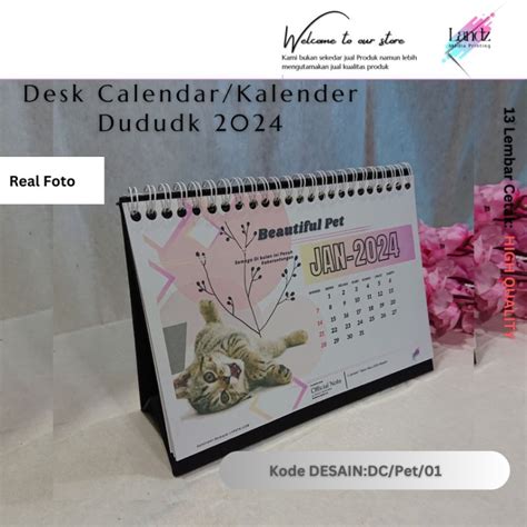 Jual Kalender Duduk 2024 Kalender Meja Kalender Custom Foto Kalender