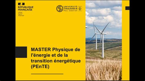 Master parcours Physique de l énergie et de la transition énergétique