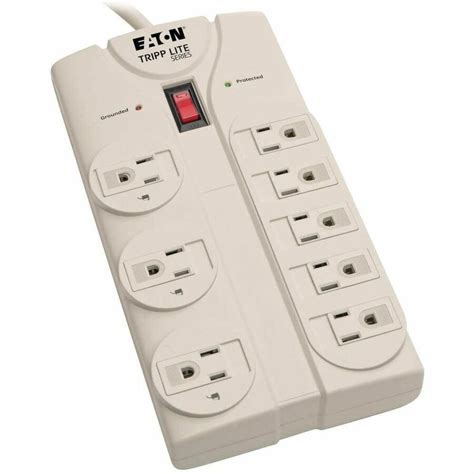 Tripp Lite Surge Protector Power Strip 120v 8 Outlet 8ft Cord 1440 Joules 8 X Nema 5 15r