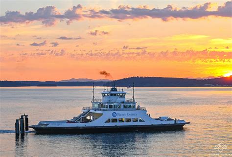 Ferry Departing Into Sunset - Jeanne Hopkins Photography