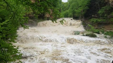 Willow River Wi Upper Falls At Flood Stage Youtube