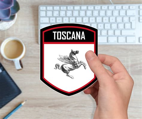 Region Of Tuscany Italy Flag Emblem Sticker Toscana Italia Etsy