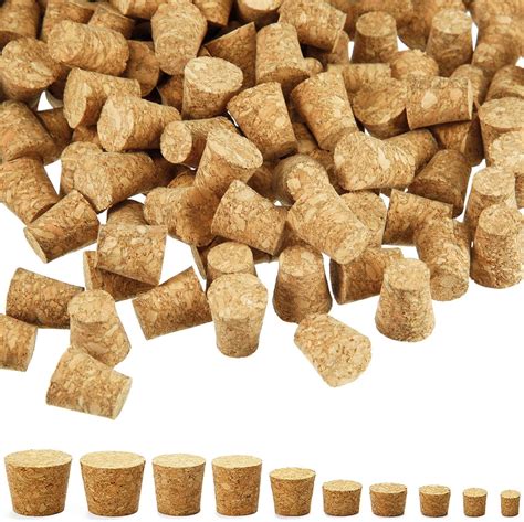 100pack Cork Stoppers Wine Bottle Cork Stoppers Wooden Tapered Cork