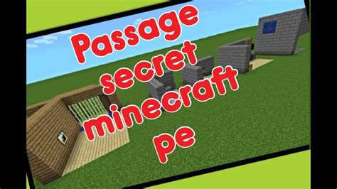 Tuto Passage Secret Minecraft Pe 1 Youtube