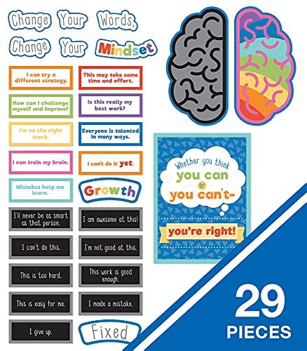 Carson Dellosa Growth Mindset Bulletin Board Set―motivational Poster