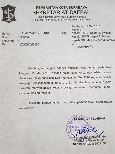 Detail Surat Edaran Libur Sekolah Koleksi Nomer