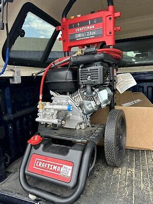 CRAFTSMAN 3100 PSI At 2 4 GPM 3100 PSI 2 4 GPM Cold Water Gas Pressure