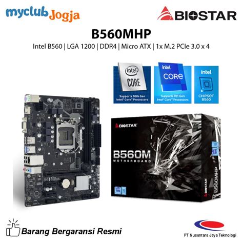 Jual BIOSTAR B560MHP Motherboard Intel B560 LGA 1200 DDR4 HDMI VGA M2