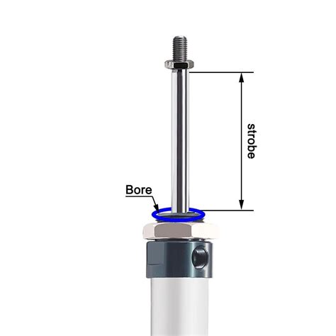 Pneumatic Air Cylinder Mm Bore Mm Stroke Single Rod Mal X Round