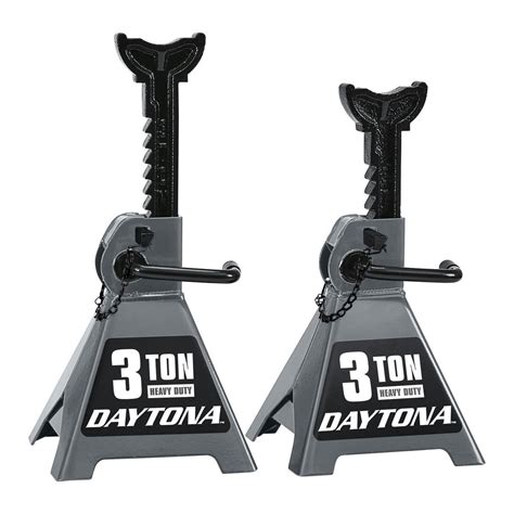 3 Ton Heavy Duty Ratcheting Jack Stands Slate Gray