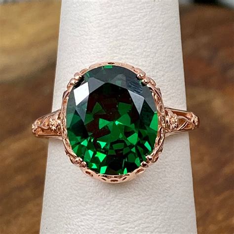 Emerald Green Ring - Etsy