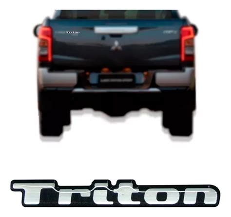 Emblema Triton Escovado L200 2008 2009 2010 2011 2012 2013