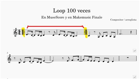 C Mo Hacer Loop O Bucle En Musescore Y Finale