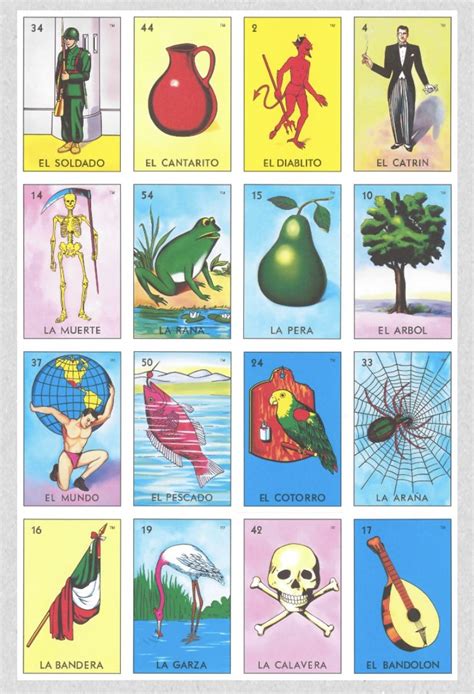 Printable Loteria Cards The Complete Set Of 10 Tablas Etsy Artofit