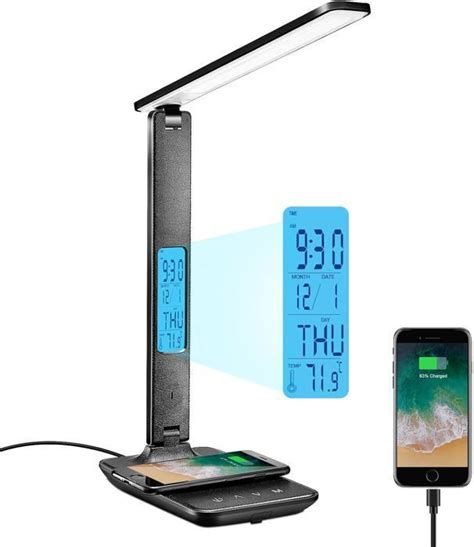 Lampe De Bureau Lampe De Bureau Led Avec Chargeur Sans Fil Port De