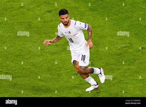 Munich, Germany - 02 July: Lorenzo Insigne of Italy runs in the field ...