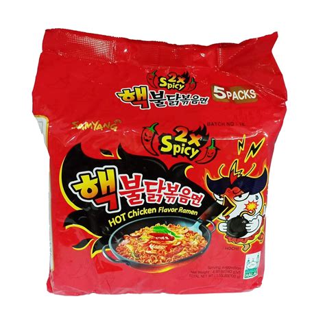 Samyang Hot Chicken Ramen 2X Spicy Noodles 5 X 140 Grams Amazon In Grocery Gourmet Foods