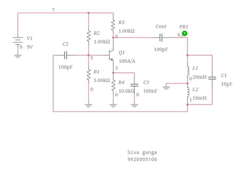 BJT Hartley Oscillator Multisim Live