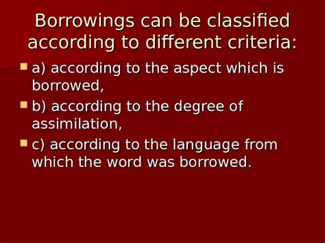 Презентация Words of native Origin and Borrowings