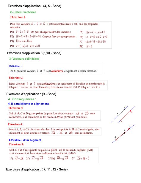 Calcul vectoriel dans le plan Résumé de cours 2 AlloSchool