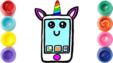 Como Dibujar Un Celular Unicornio Kawaii Rainbow Unicorn Float