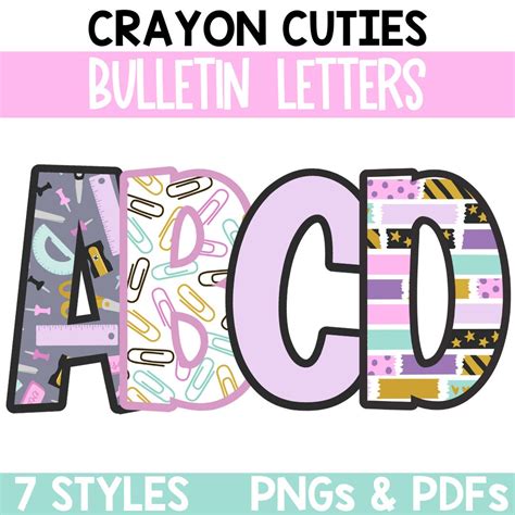 Back to School Bulletin Board Letters, Letter Clipart, Printable ...