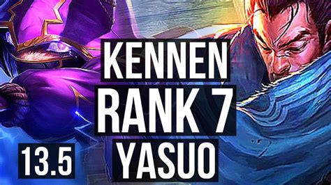 Kennen Vs Yasuo Top Rank 1 Kennen Rank 7 9 2 6 Kr Challenger