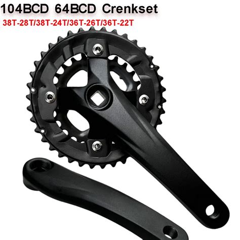 Mm Mountain Bike Crankset Square Hole Crank S Speed Bcd