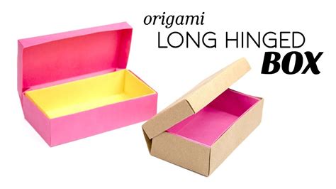 Origami Long Hinged Box Tutorial Diy Paper Kawaii Youtube