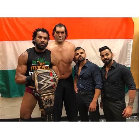 Jinder Mahal Great Khali And The Singh Brothers Wwe T Jinder Mahal