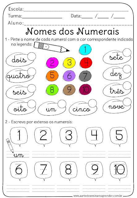 Atividade Pronta Numerais Por Extenso Nomes Dos Números Atividades