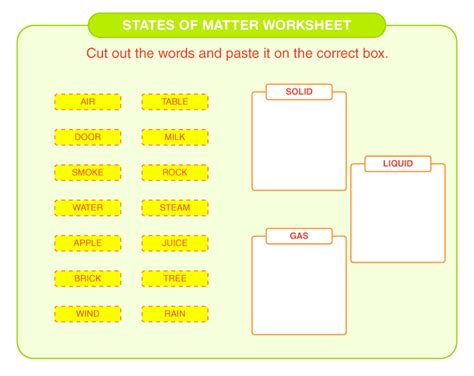 Free free states of matter worksheet, Download Free free states of ...