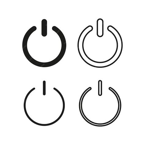 Premium Vector Power Icons Set Electric Power Icon Power Switch Sign And Symbol Vector