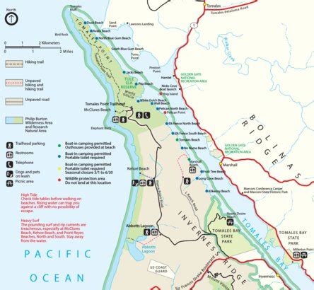 Point Reyes NS, Tomales Bay Boat-in Camping Map by Point Reyes NS ...