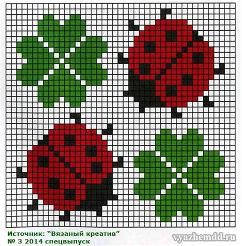 Квадратные прихватки с цветами, листьями и божьими коровками | Punto ...