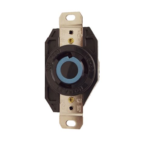 Leviton 2510 - 20 Amp 120/208 Volt 3 Phase/Y 4 Pole Flush Mount Locking ...