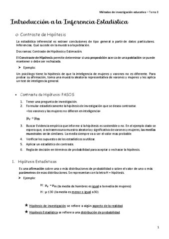 Introduccion A La Inferencia Estadistica Tema 8 Pdf