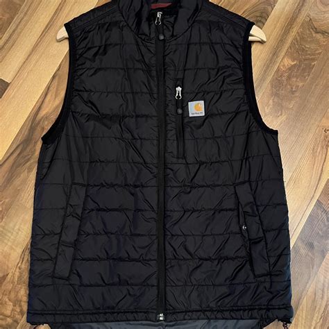 Carhartt Mens Gilliam Black Nylon Vest Body Depop