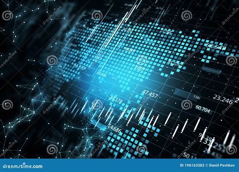 Schermo Virtuale Digitale Con Dati Di Stock E Ologramma Di Mappa