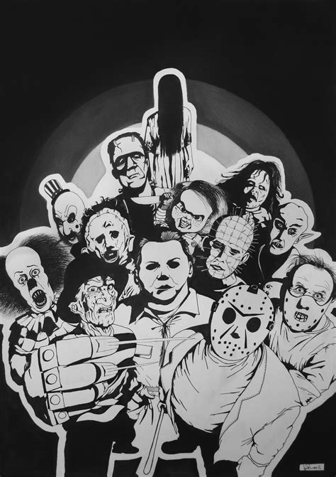 A collection of classic horror movie characters. by Swedcore on DeviantArt