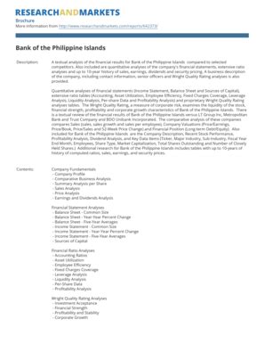 Fillable Online Bank of the Philippine Islands - Research and Markets ...