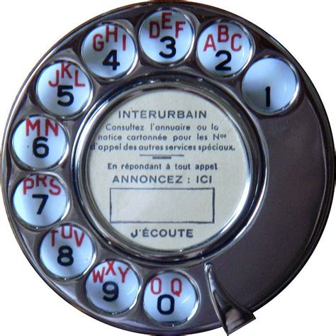 Cadran Téléphonique Modèle Administratif 1927 avec Disque d Appel