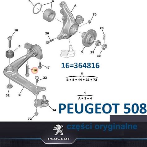 śruba wahacza Citroen C5 III przedniego tylnej tulejki M14 90mm nowy