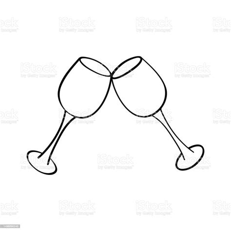 Hand Drawn Wine Glass Stock Illustration Download Image Now Alcohol