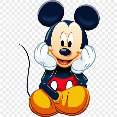 HD Mickey Mouse Sitting Down Cute Character PNG | Citypng