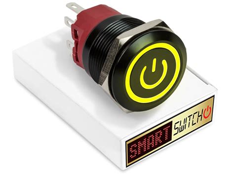 Mm Angel Eye Power Dpdt Black Aluminium Push Button Led Metal Switch